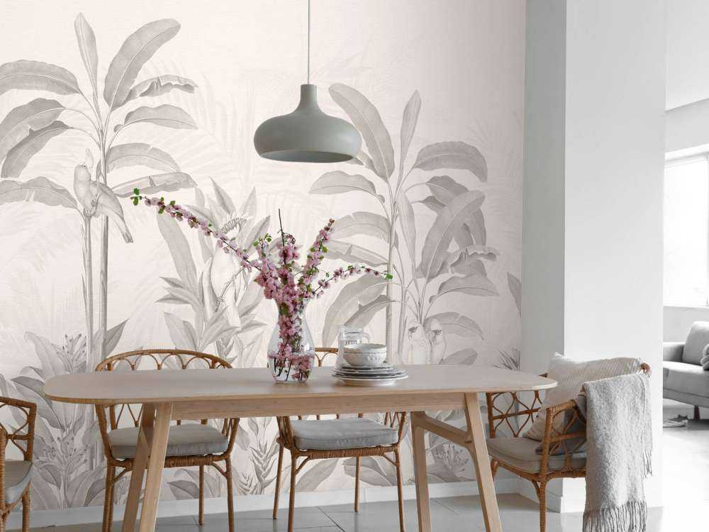 Paesaggio della giungla d'epoca - seppia