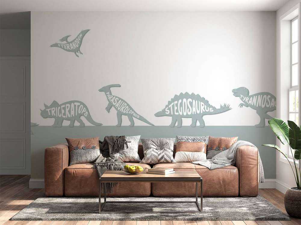 Dinos con testo in blu