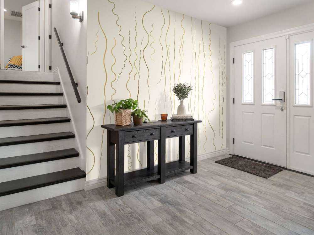 Linee organiche erba beige