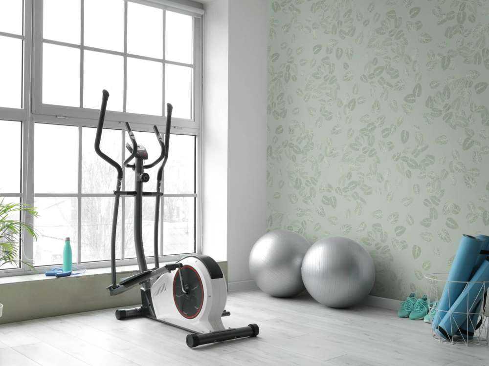 Foglie piccole su grigio verde