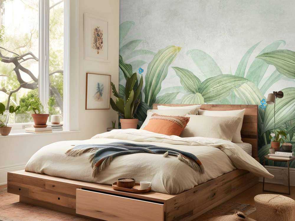 Erba mossa con fiori