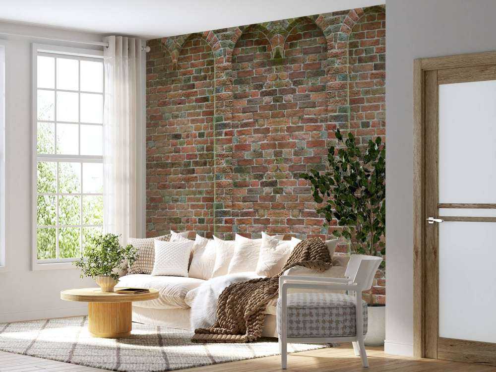 Vecchio muro con archi