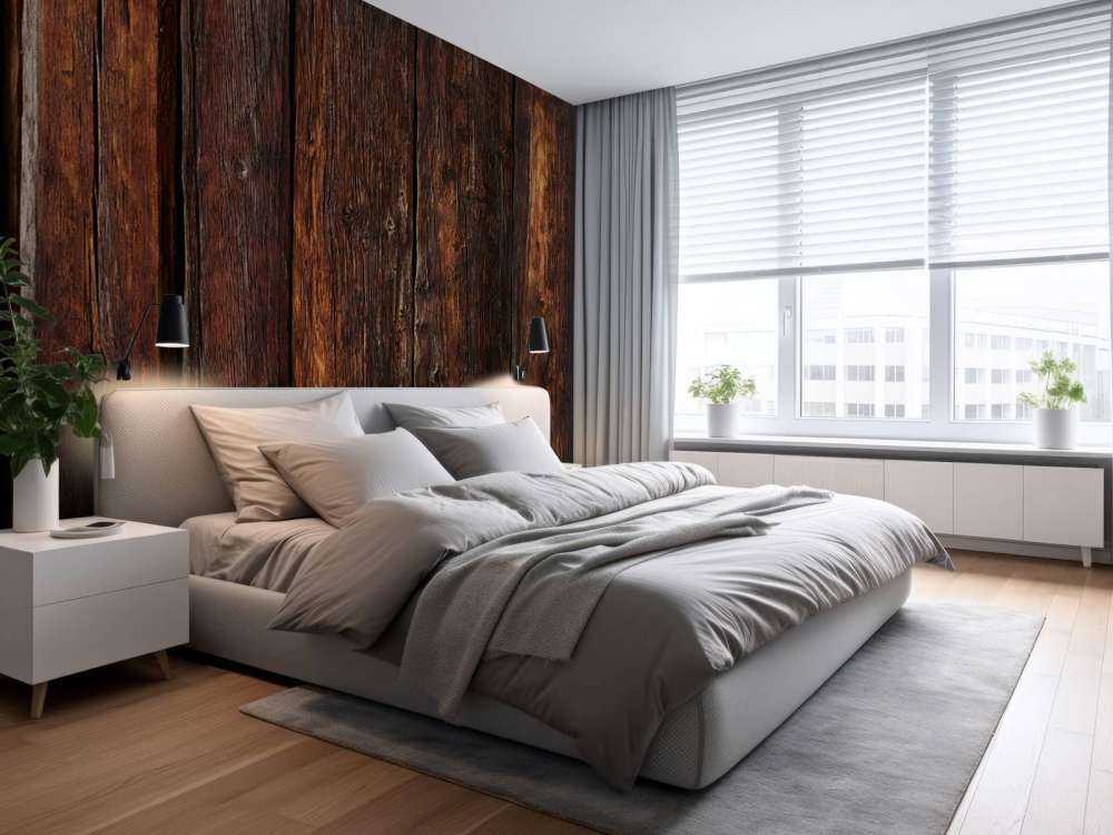 Legno verticale bruciato