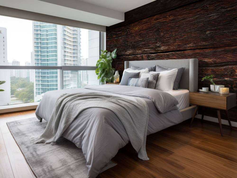 Legno scuro bruciato