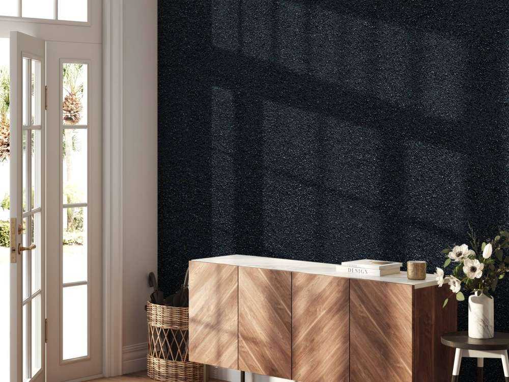 Muro scuro con pietre fini