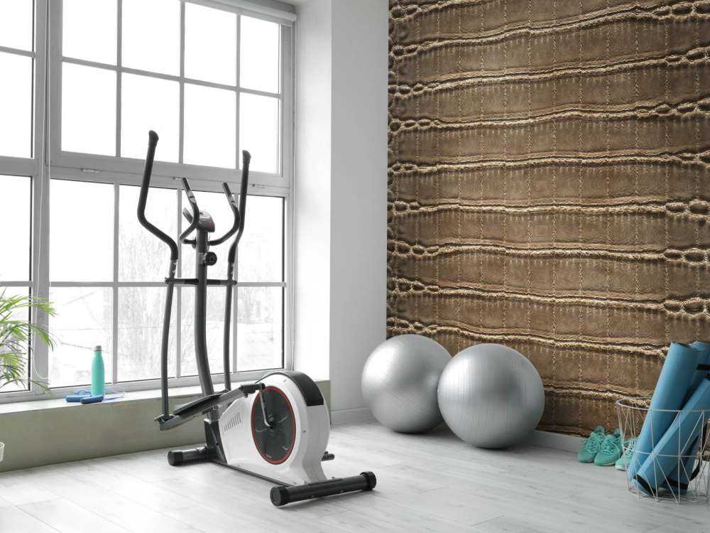 Pelle di coccodrillo marrone