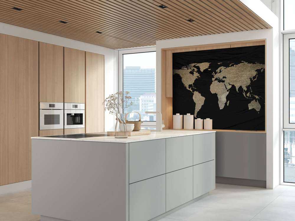 Mappa del mondo oro chiaro