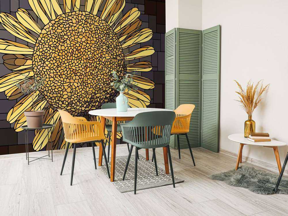 Fiore di camomilla giallo