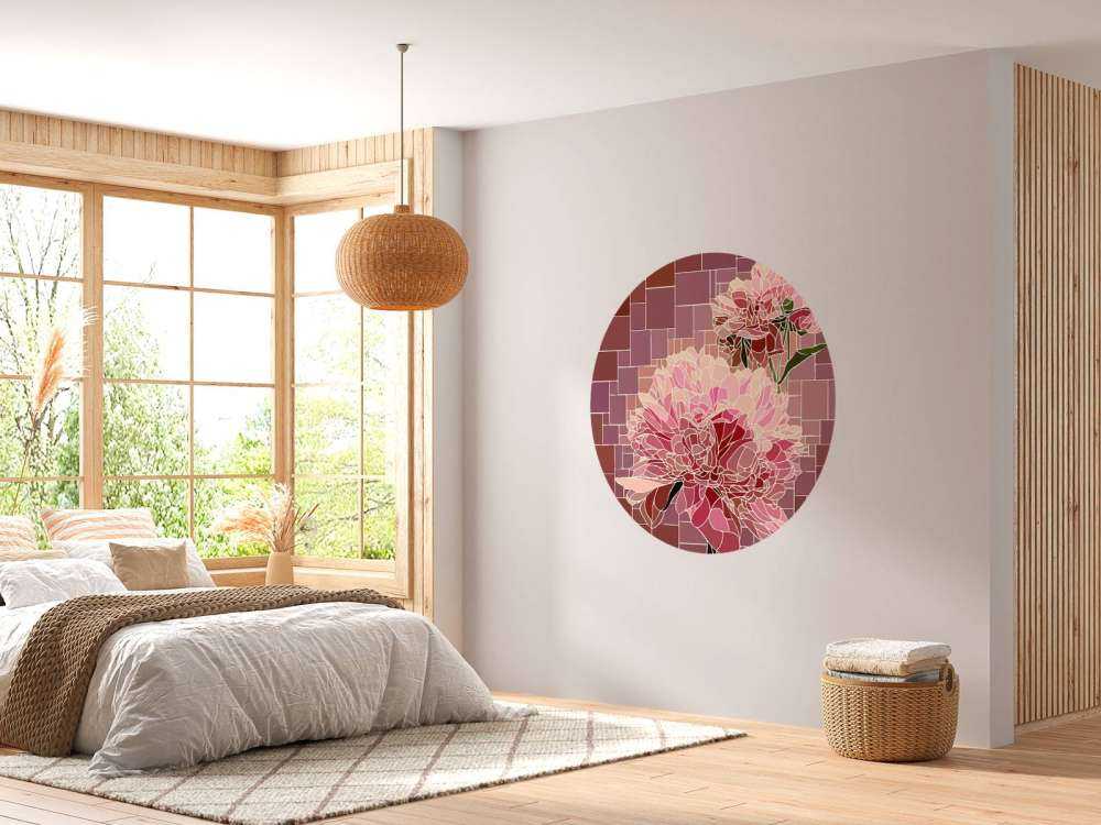 Mosaico di fiori rosa