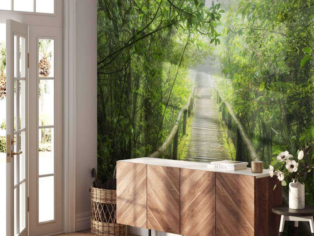 Verde giungla nebbiosa