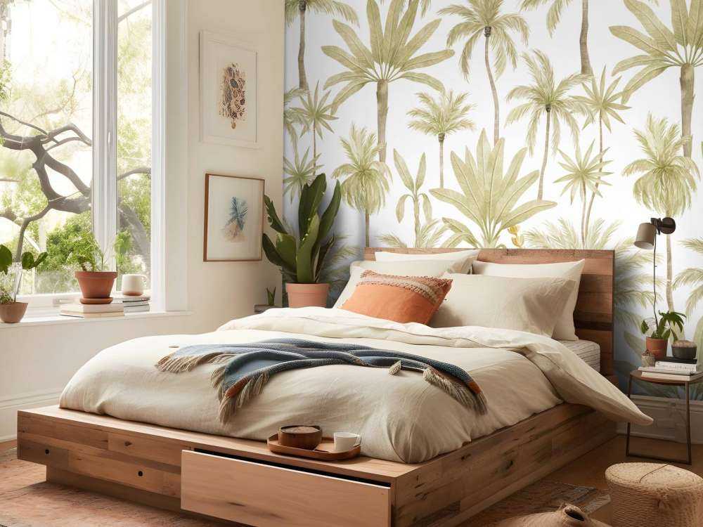 Alberi tropicali ad acquerello