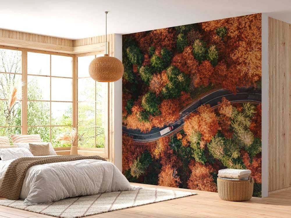 Strada tortuosa con camion