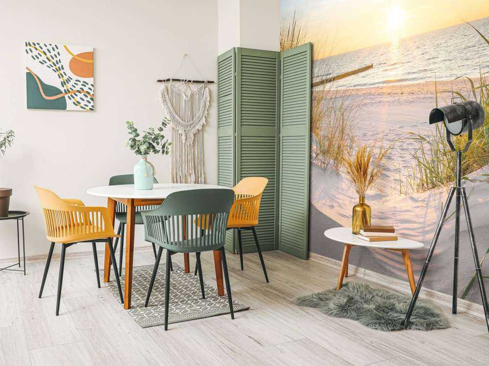 Spiaggia di dune con tramonto