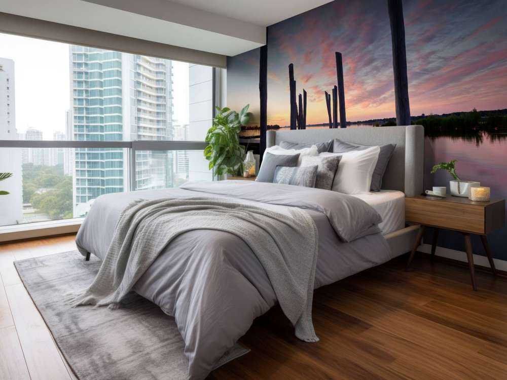 L'alba al bacino di nuoto