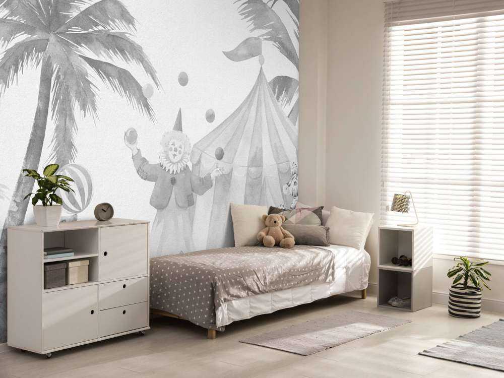 Animali da circo allegri e grigi