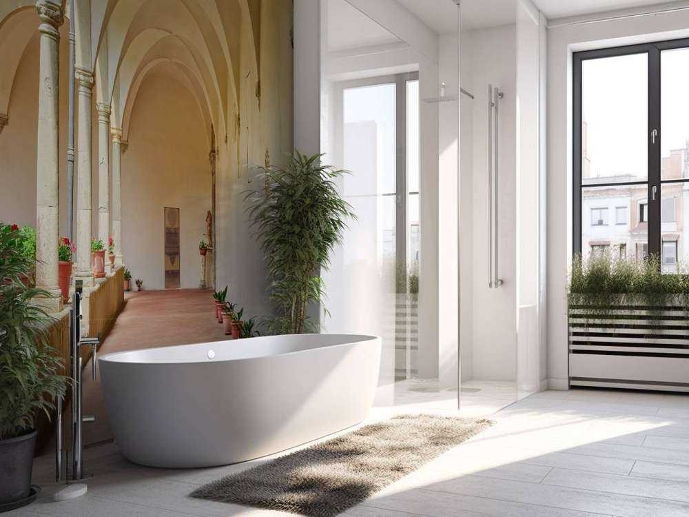 Cortile con archi e piante