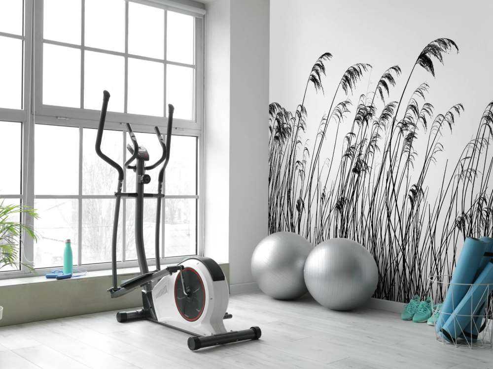 Cannaiola sul lungomare in bianco e nero