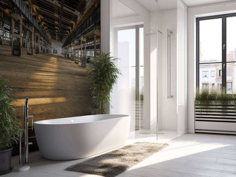 Vecchio garage abbandonato