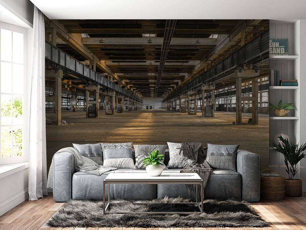 Vecchio garage abbandonato