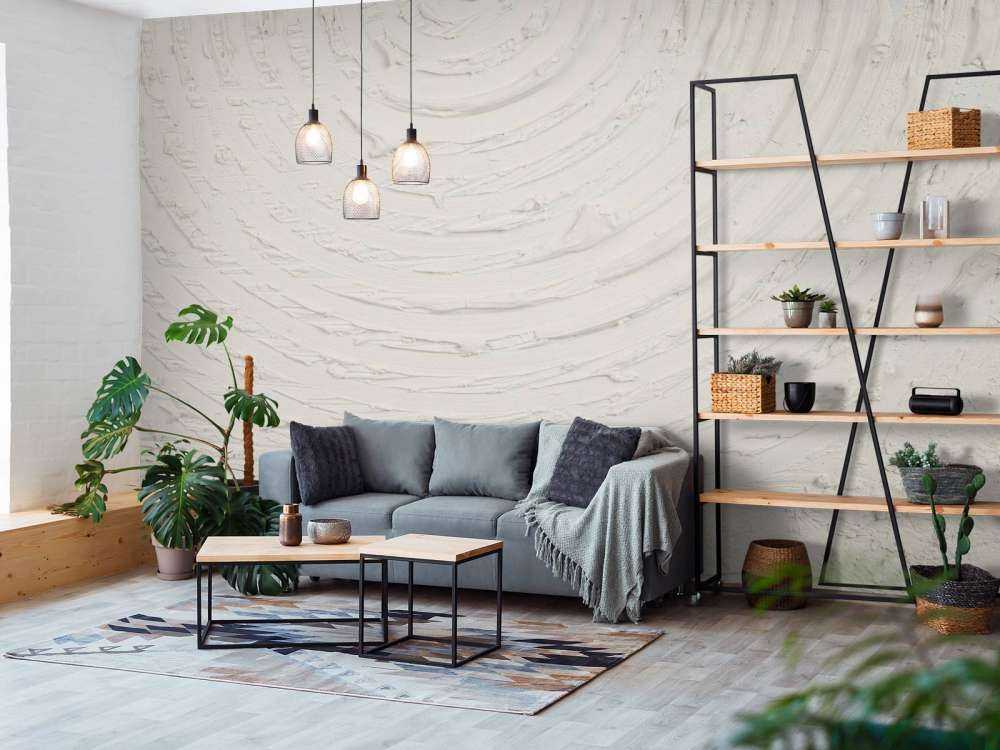 Forme e linee rotonde in bianco sporco