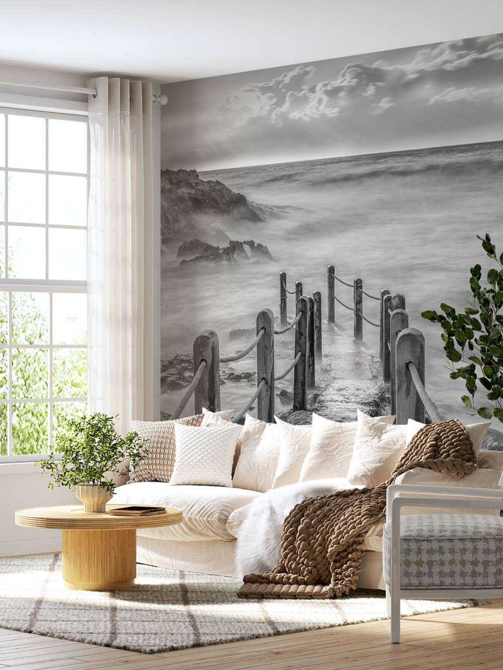 Ponte di legno per la nebbia