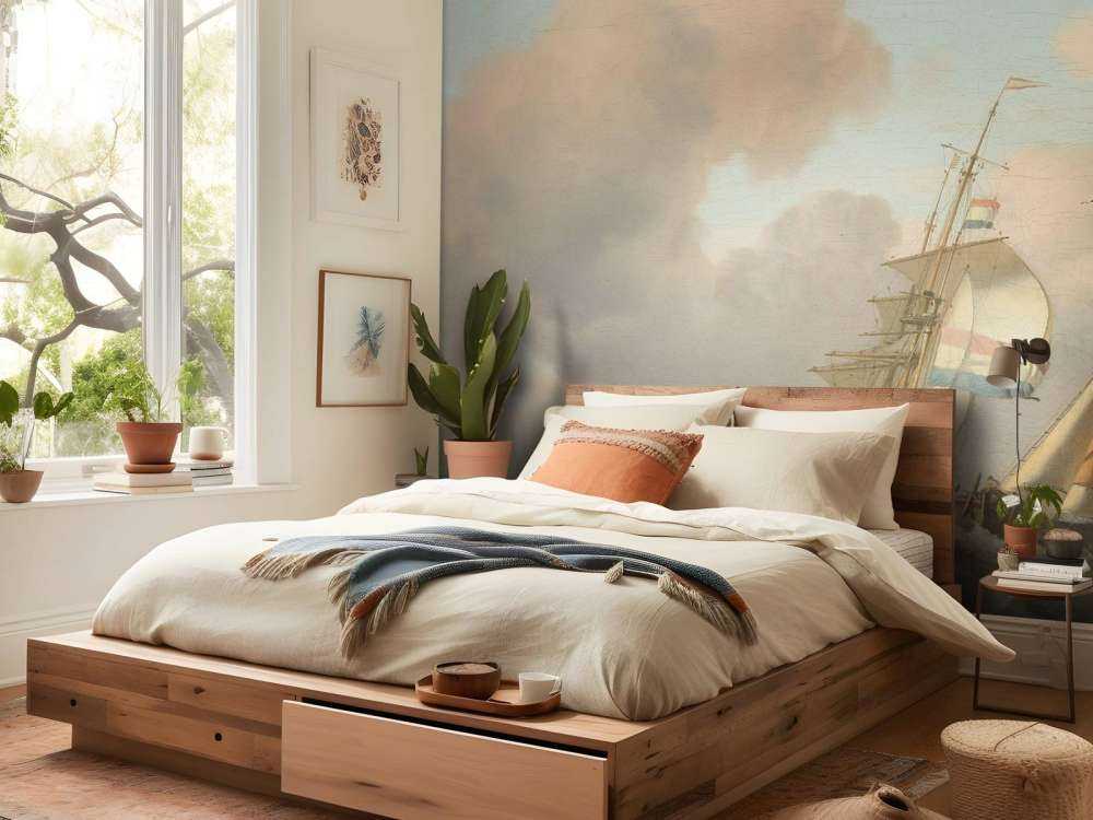 Mare roccioso con le navi