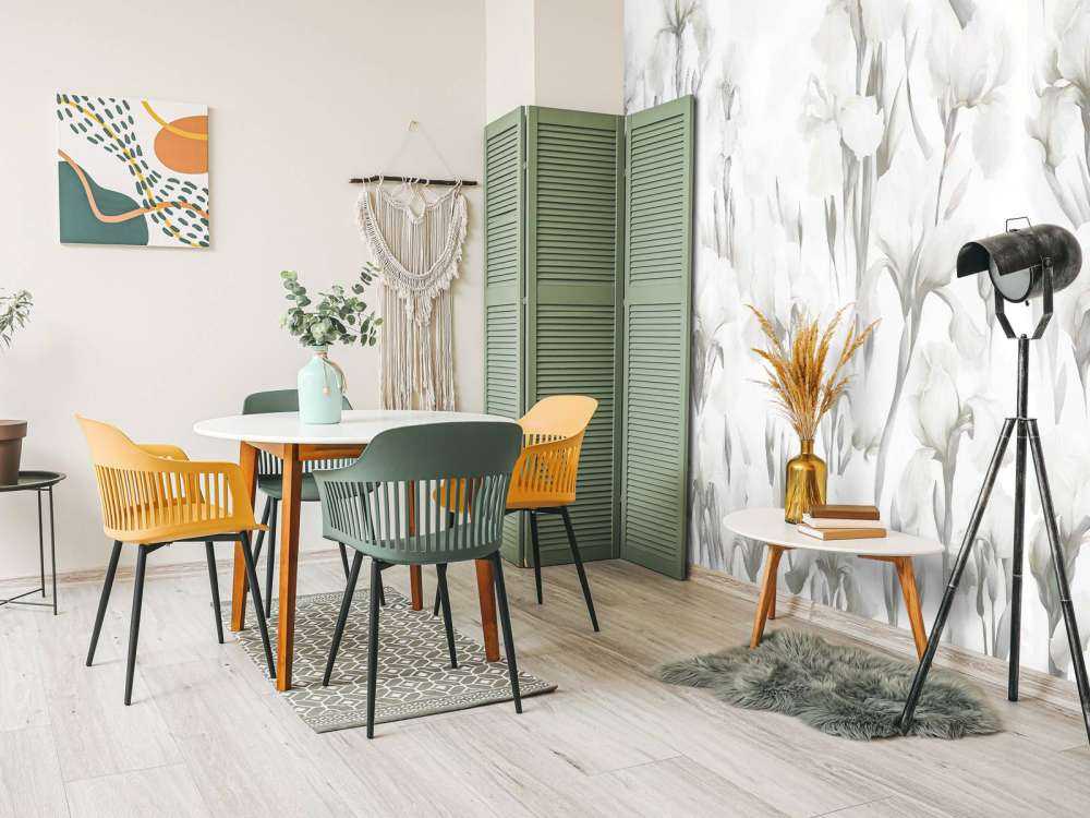 Iris danzano beige caldo senza soluzione di continuità