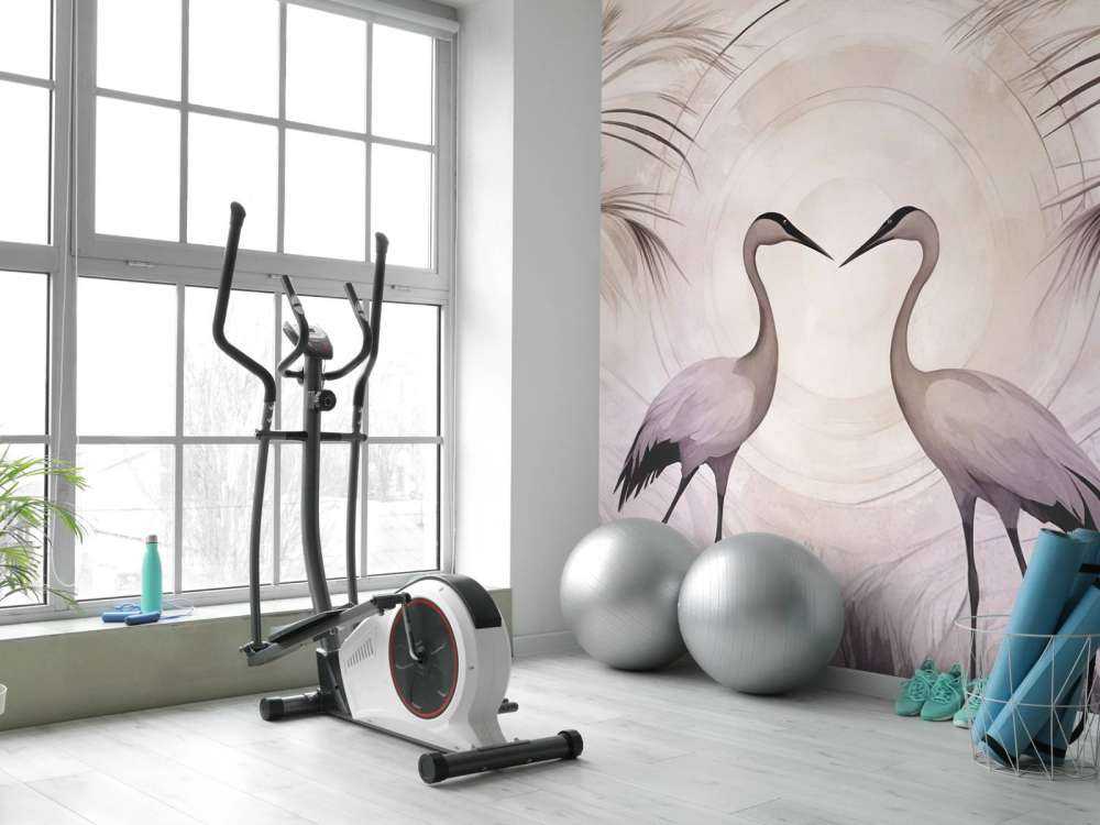 Gru al Tramonto Grigio