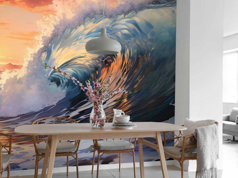 A Wave over the Sunset