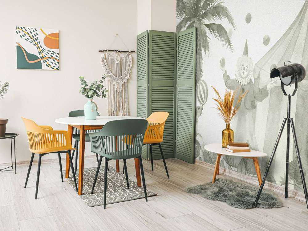 Allegri animali da circo in verde