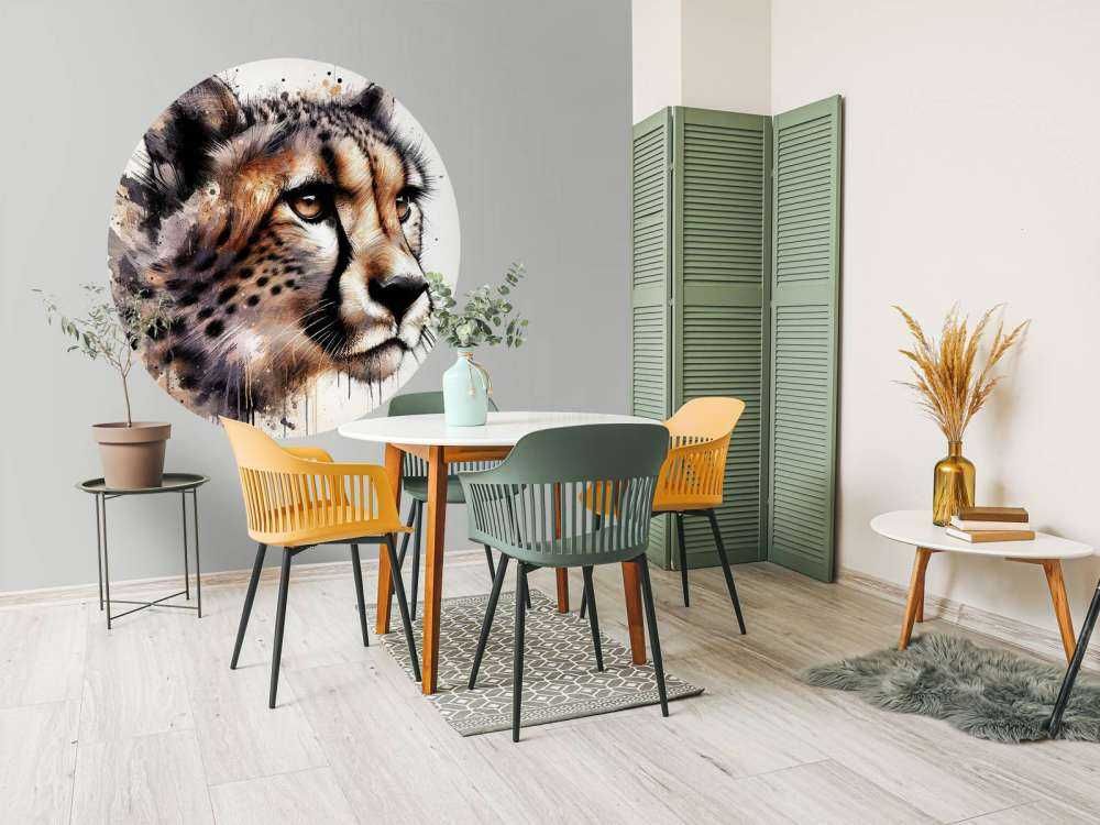 Cheetah ad acquerello