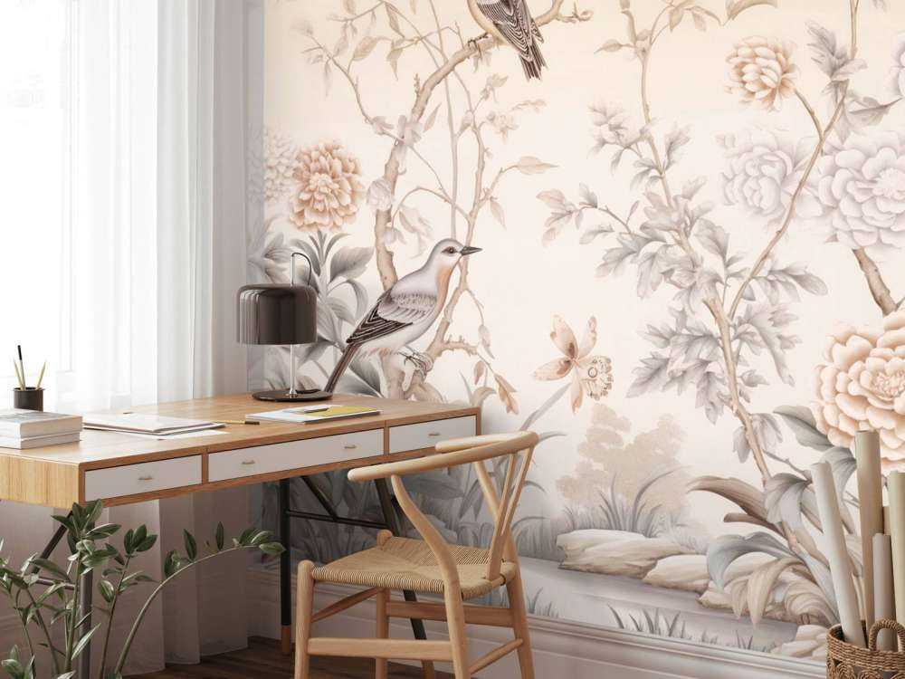 Paesaggio floreale disegnato