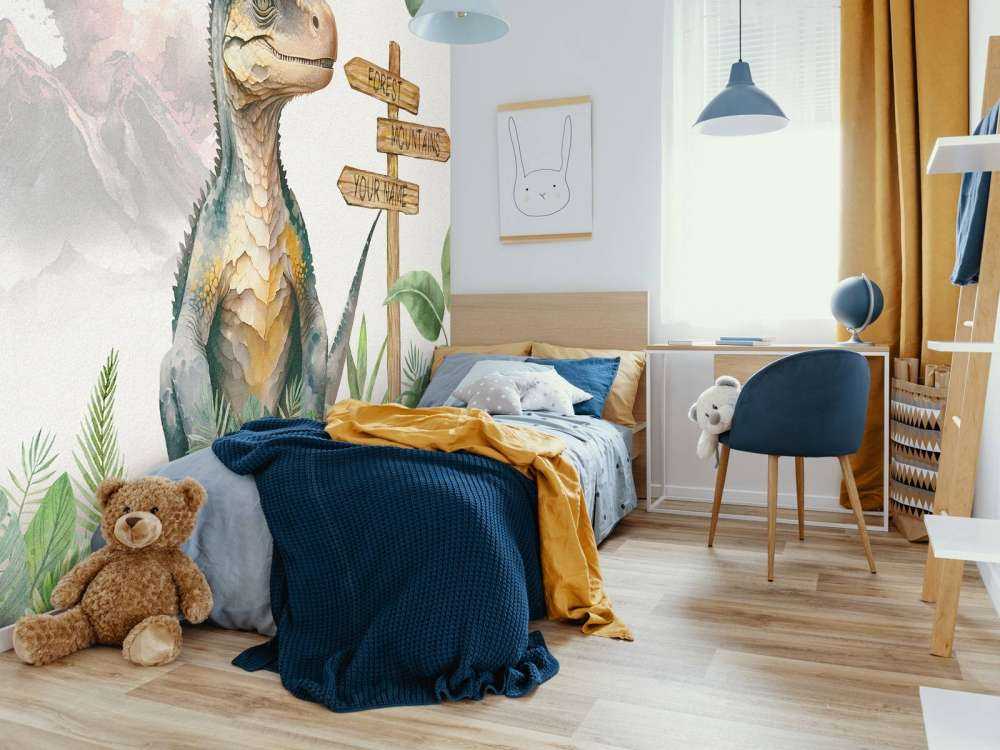 Baby velociraptor nella giungla