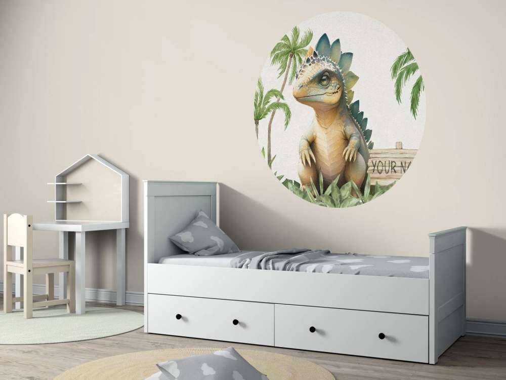 Baby stegosaurus nella giungla