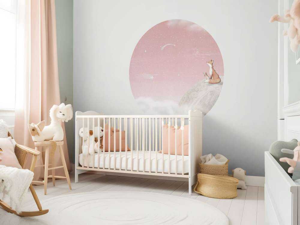 Fox on the Moon - Pink