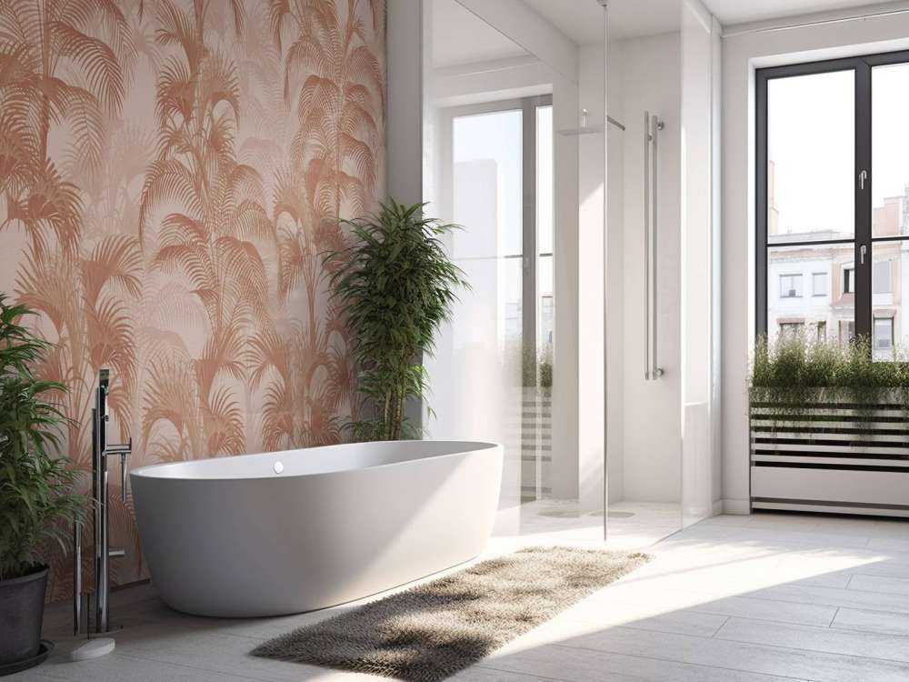 Palme tropicali d'epoca - terracotta