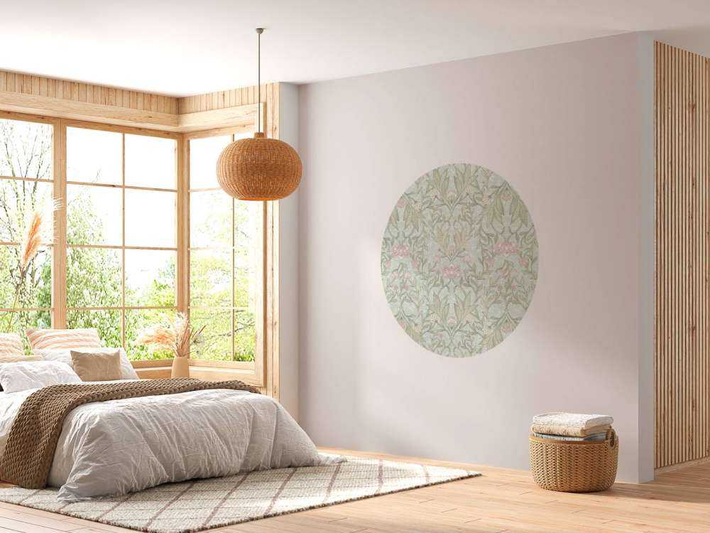 Damasco floreale Morris - Verde menta