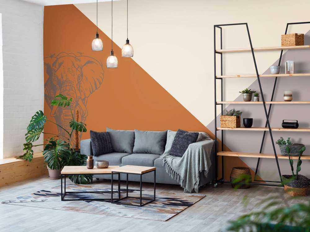 Triangoli arrugginiti con elefante