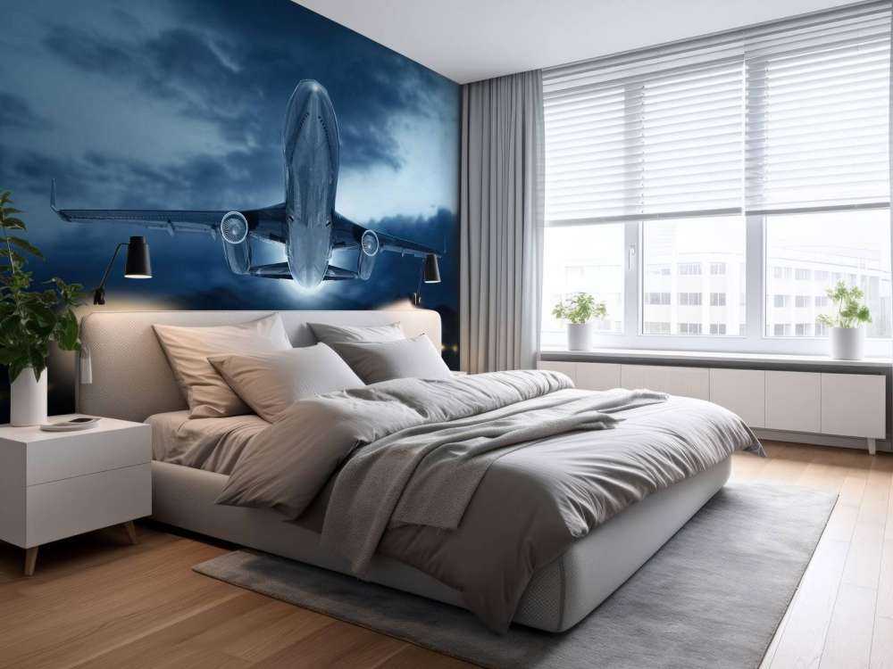 Piano ascendente con cielo scuro