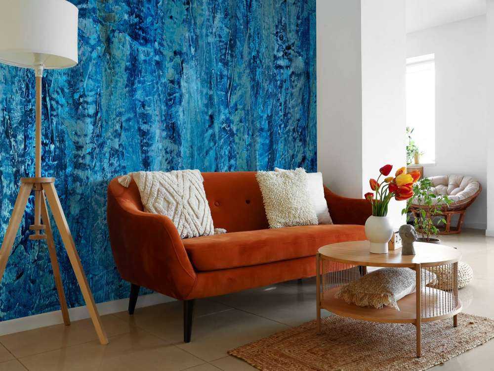 Pittura con sfumature di blu