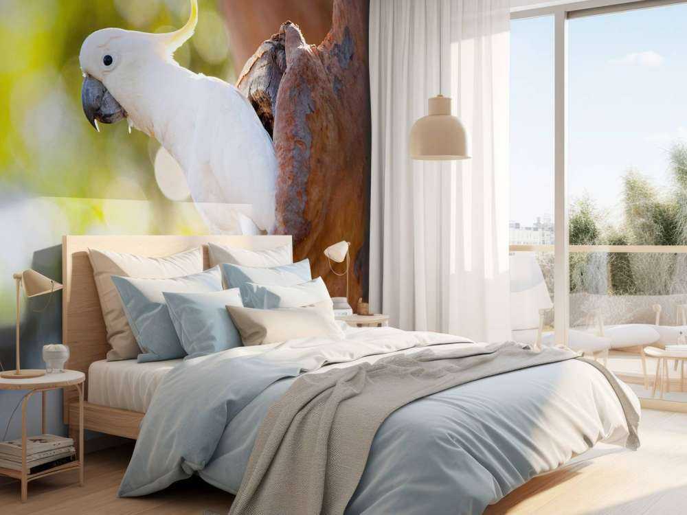 Cacatua in cavità dell'albero