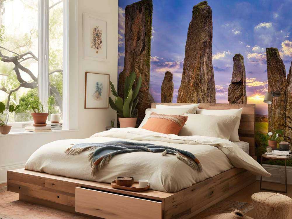 Pietre erette al tramonto