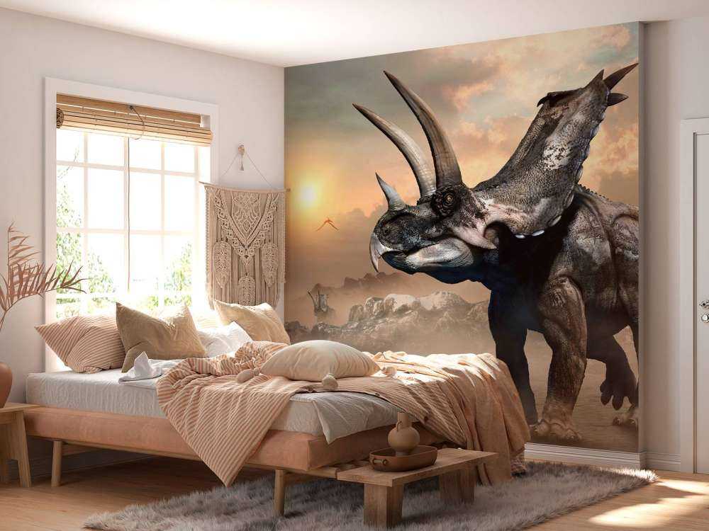 Dinosauri nella nebbia del mattino