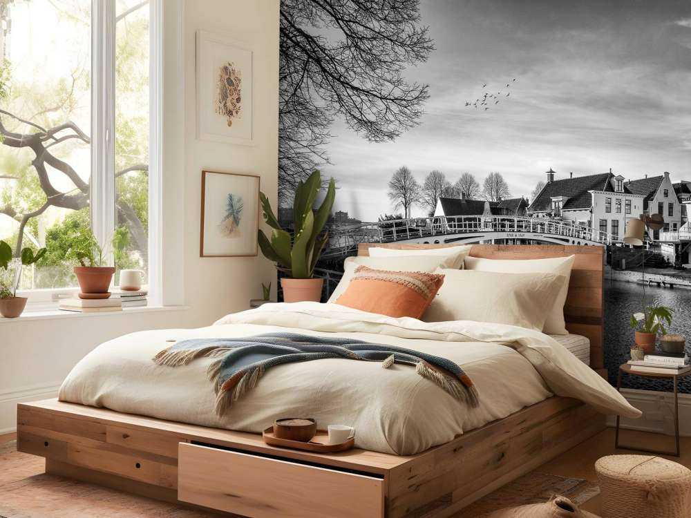 Città fortificata Dokkum Ponte sul Klein Diep Frisia 