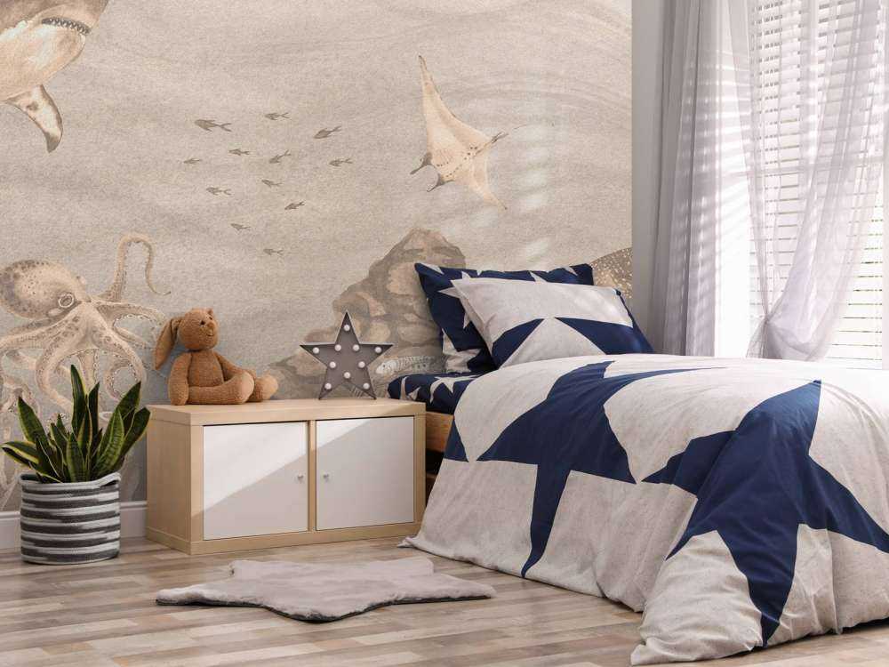 Mondo sottomarino con squali