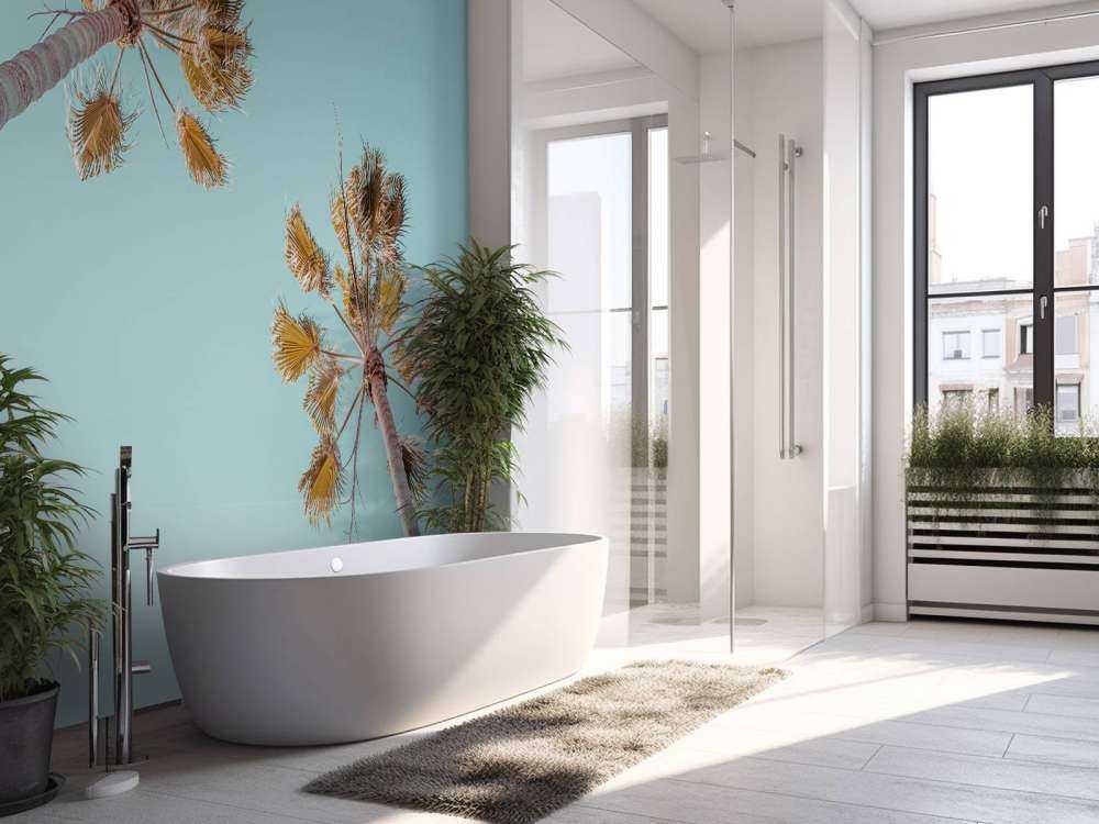 Palme e cielo azzurro