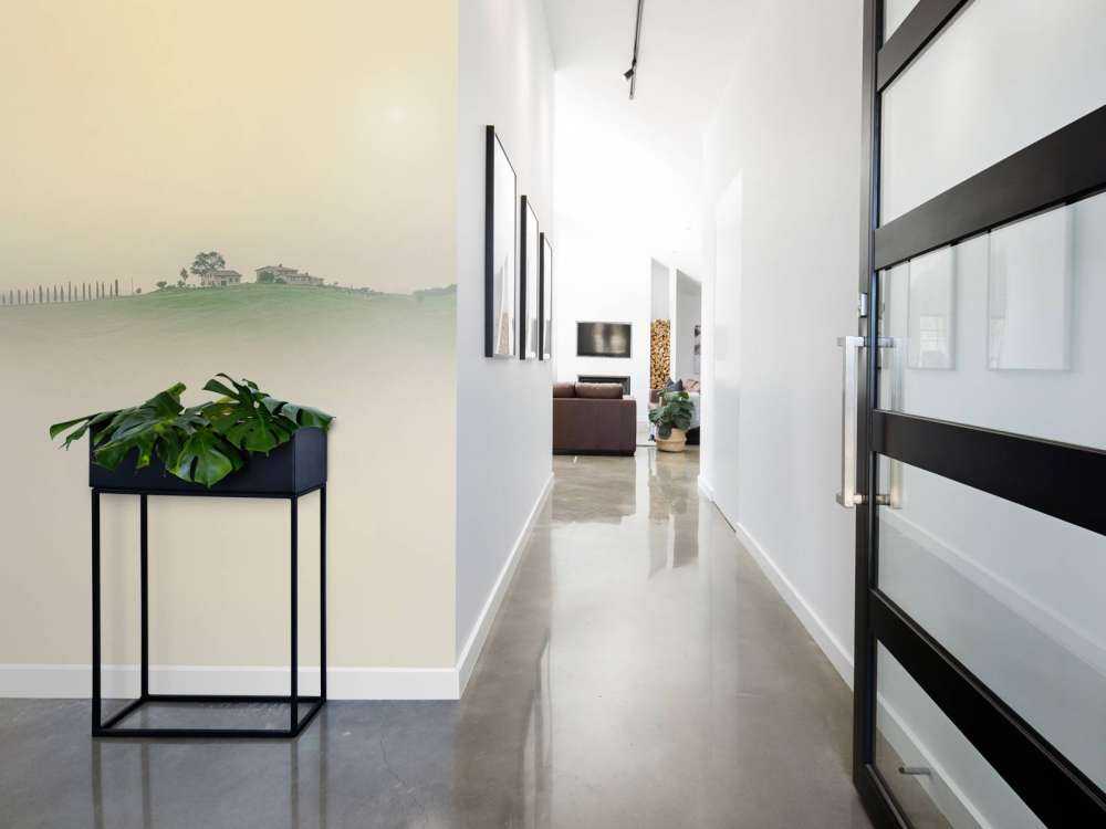 Paesaggio italiano nebbioso