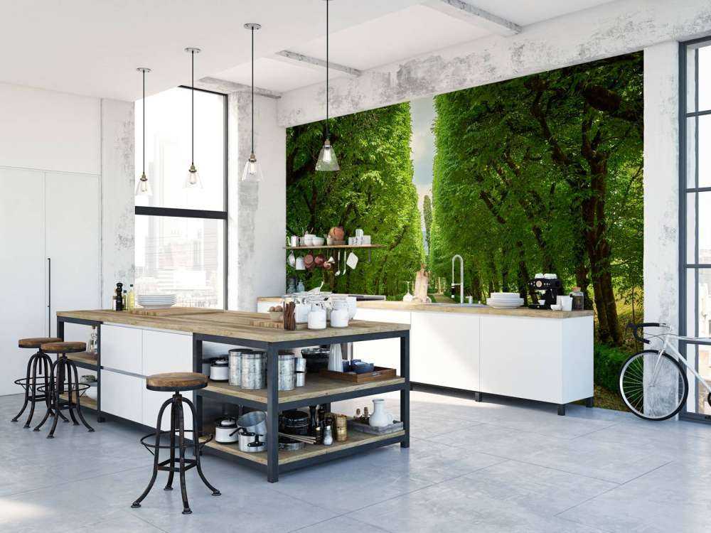 Vicolo verde con ghiaia