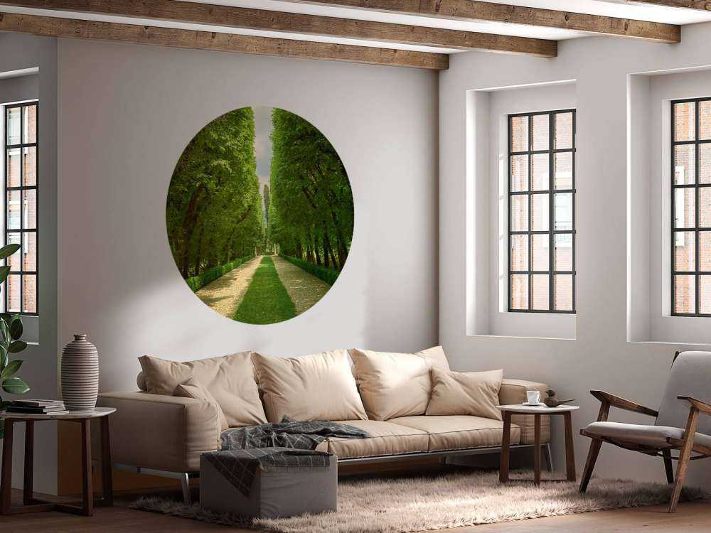 Vicolo verde con ghiaia