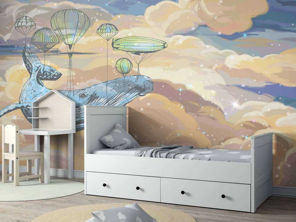 Balena con le sue mongolfiere